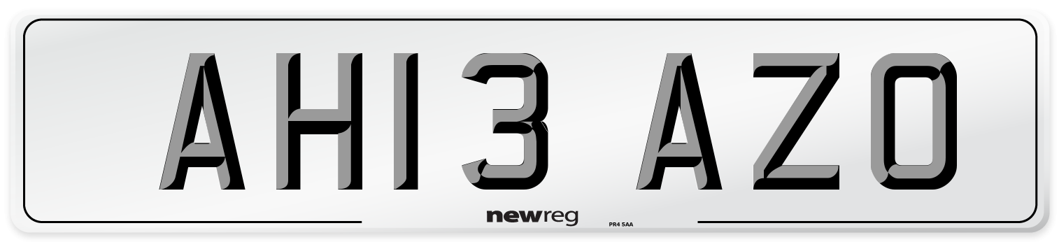 AH13 AZO Number Plate from New Reg